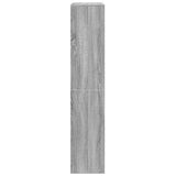Room Divider Bookcase 4-Tier Grey Sonoma 143.5x29x143.5 cm Engineered Wood 857999