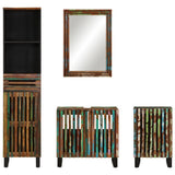 4 Piece Bathroom Furniture Set Solid Wood Acacia 3217106