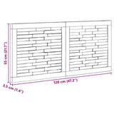 Bed Headboard Natural Solid Teak Wood 42024548