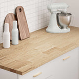 Kitchen Worktop 140x63.5x2.7 cm Solid Wood Oak Rectangular 4009000