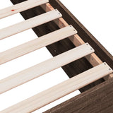 Bed Frame without Mattress Brown Oak 90x190 cm Single 3280978
