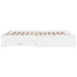 Bed Frame White Engineered wood, Plywood Super King Bed Frame 3280363