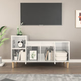 TV Cabinet High Gloss White 100x35x55 cm Engineered Wood 821174
