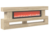 Electric Fireplace Sonoma 150 x 21 x 77 cm Engineered wood 8020834