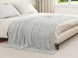 Throw Blankets 6 pcs Grey 200 x 150 cm Fleece 42016954