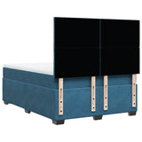 Box Spring Bed with Mattress Blue 140x190 cm Velvet 3290910