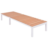Sunlounger White and brown Aluminium and WPC Standard 42868