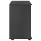 Rolling Cabinet Grey 63.5 x 39 x 65.5 cm Solid Pine Wood 42028382