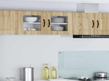 Wall Glass Cabinet PORTO 2 pcs Sonoma Oak 40 x 31 x 40 cm 885190