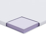 Mattress Topper White 180 x 200 x 5 cm Jaquard Fabric 4106229