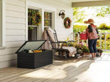 311L Galvanised Steel Garden Storage Box - Dark Grey T3398P549406