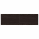Table Top Dark Brown 200x60x cm Treated Solid Wood Live Edge 364050