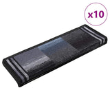 Stair Mats Self-adhesive 10 pcs 65x21x4 cm Black and Grey 149843