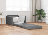 Folding Sofa Bed Dark Grey 74 x 77 x 81 cm Fabric 42030490