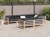 7 Piece Garden Sofa Set Solid Wood Pine 3299489