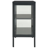 Sideboard Anthracite 70x35x70 cm Steel and Glass 336066