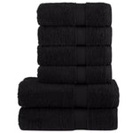 6 Piece Premium Towel Set SOLUND Black 600 gsm 137565