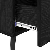 Bedside Cabinet Black Oak 40 x 40 x 66 cm Engineered Wood 882136