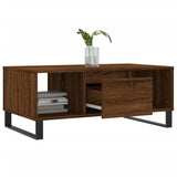 Coffee Table Brown Oak 90x50x36.5 cm Engineered Wood 830603