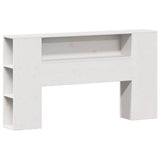 Bookcase Bed without Mattress White 160x200cm Solid Wood Pine 3322364