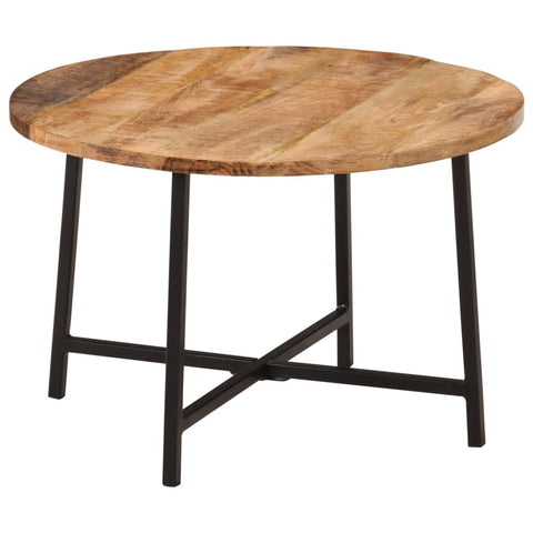 ZNTS Coffee Table 54x54x35 cm Solid Wood Mango and Iron 371968