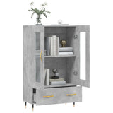 Highboard Concrete Grey 69.5x31x115 cm Engineered Wood 828280
