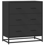 Sideboard Black 68x35x76 cm Engineered Wood and Metal 848969