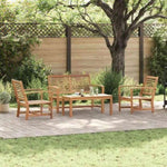 Garden Sofa Set Natural Solid teak wood 3356852
