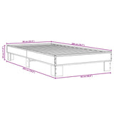 Bed Frame without Mattress Grey Sonoma 90x200 cm 845875