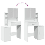 Dressing Table with Cabinet White 80x35x132 cm 848234