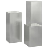 Plant Stand 3 pcs Silver Galvanised steel 865832