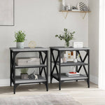 ZNTS Side Tables 2 pcs Grey Sonoma 40x42x50 cm Engineered Wood 825779