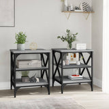 ZNTS Side Tables 2 pcs Grey Sonoma 40x42x50 cm Engineered Wood 825779