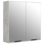 ZNTS 3 Piece Bathroom Cabinet Set Concrete Grey Engineered Wood 3115879