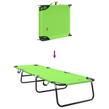 Folding Sun Lounger Folding Green 188 x 57 x 86.5 cm Polyester 42003144