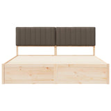 Bed Frame with Upholstered Headboard Taupe 180 x 200 cm 3398217