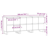 Sideboards 3 pcs High Gloss White Engineered Wood 3190207