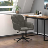 Office Chair Dark Grey 56 x 61.5 x 72 cm Velvet 42025220