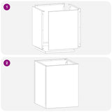 Garden Planter Anthracite 32 x 32 x 40 cm Cold-rolled Steel 876345