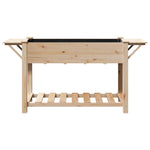 Garden Planter Beige 155 x 59 x 76.5 cm Solid fir wood 42006575