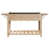 Garden Planter Beige 155 x 59 x 76.5 cm Solid fir wood 42006575