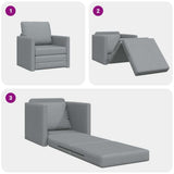 Sofa Bed Light Grey 74 x 77 x 81 cm Fabric 4106621