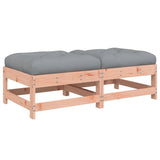 Garden Footstools with Cushions 2pcs Solid Wood Douglas 825588