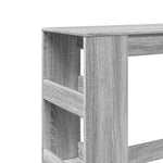 ZNTS Bar Table with Racks Grey Sonoma 90x40x103.5 cm Engineered Wood 854378