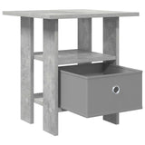 Bedside Table with Drawer 2 pcs Concrete Grey 41 x 40 x 45 cm 8000427
