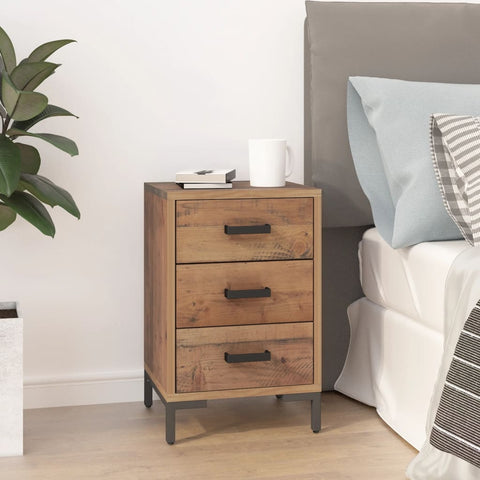 ZNTS Bedside Cabinet Brown 36x30x54 cm Solid Pinewood 349913