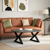 Coffee Table Legs 2 pcs Black 70x cm Steel 4012712
