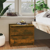 Bed Cabinets 2 pcs Smoked Oak 50x39x43.5 cm Engineered Wood 815823