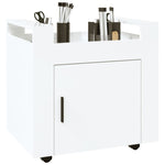 ZNTS Desk Trolley High Gloss White 60x45x60 cm Engineered Wood 816610