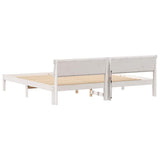 Bed Frame with Headboard White 180 x 200 cm Solid Pine Wood 872810